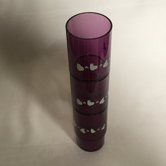 Vintage Tupperware Acrylic 14 oz 400 ml Jewel Tone Deluxe Tumblers Set Of 3 - Picture 2 of 4